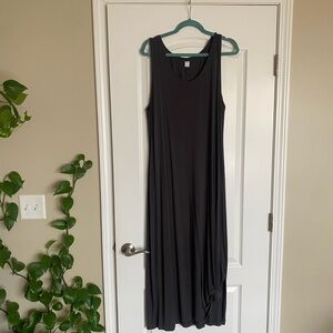 Old Navy Dark Gray Sleeveless Maxi Sundress w Pockets